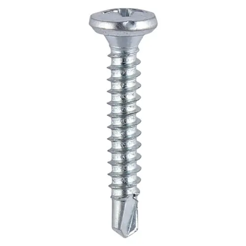 [TIM-143Z] 4.8 x 23 - Box of 1000 - Window Fabrication Screws - Friction Stay - Shallow Pan Countersunk - PH - Self-Tapping - Self-Drilling Point - Zinc