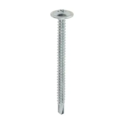 [TIM-291Z] 4.8 x 60 - Box of 200 - Baypole Screws - Wafer Flange - PH - Self-Drilling Point - Zinc
