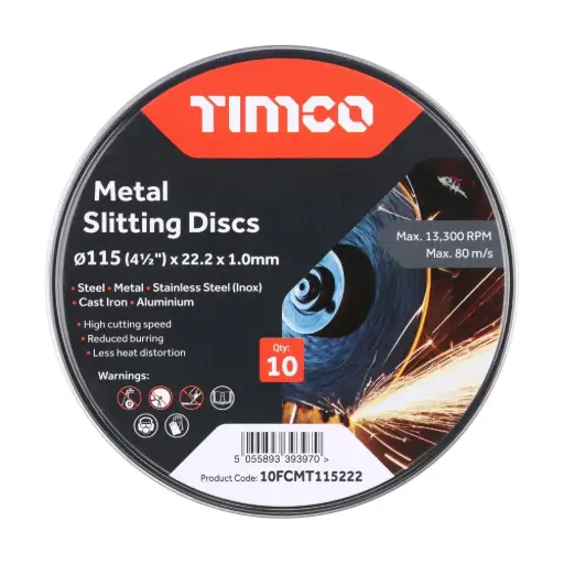 [TIM-10FCMT115222] Bonded Abrasive Disc - For Cutting